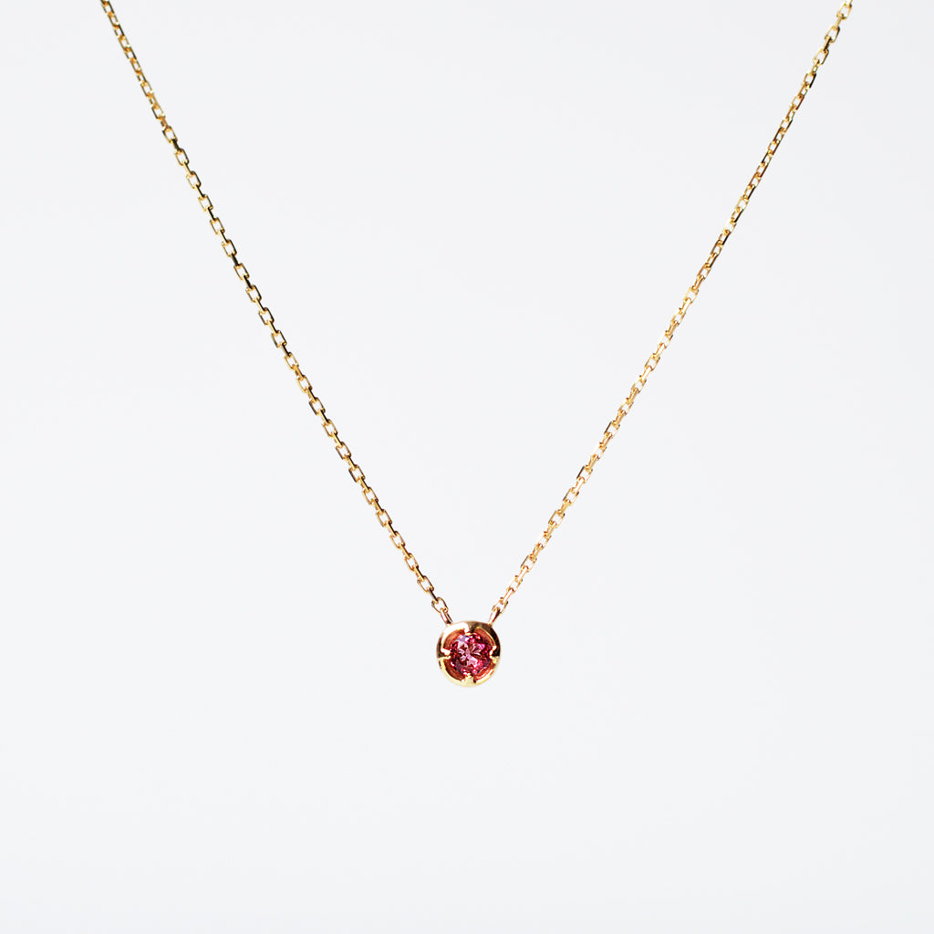 【各種クーポンポイント不可】バースデーネックレス カヌレ 10月 ピンクトルマリン【K10YG】