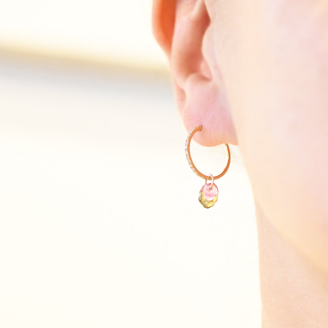 1点物 バイカラートルマリン原石 チャーム 25AW