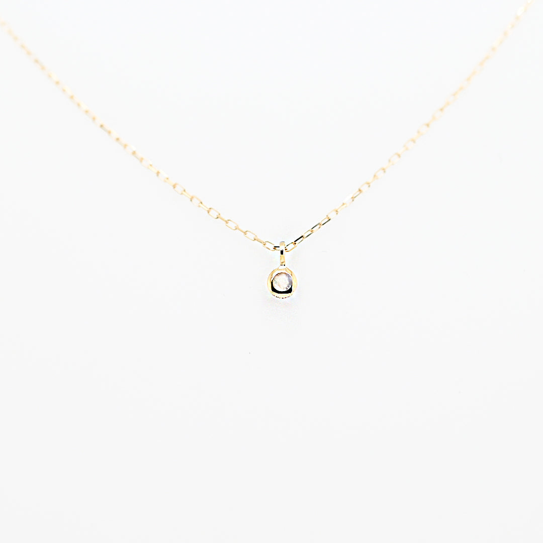 6月誕生石ネックレス ムーンストーン【K10YG】