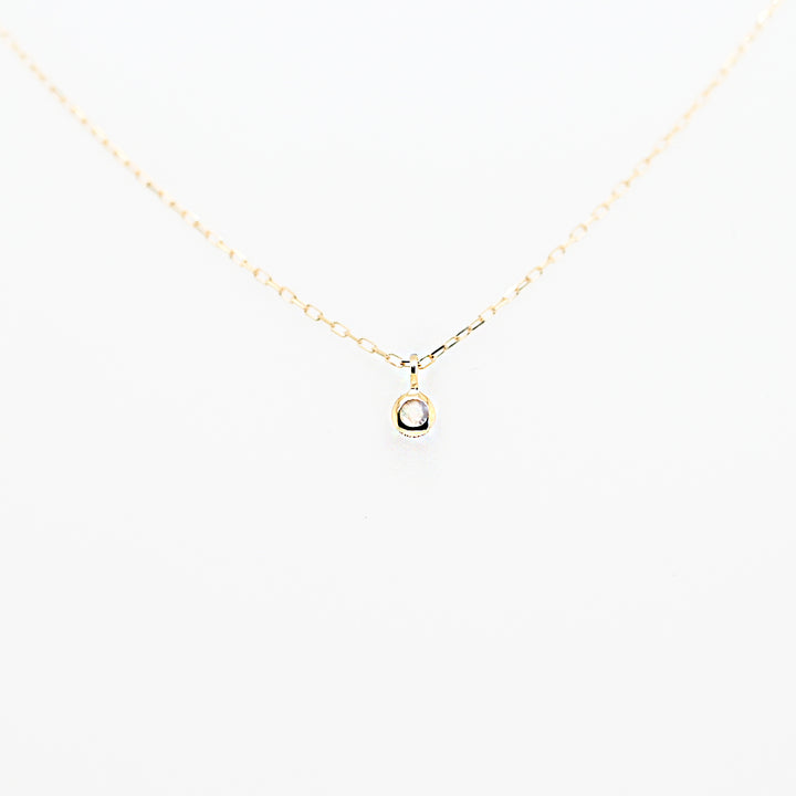 6月誕生石ネックレス ムーンストーン【K10YG】