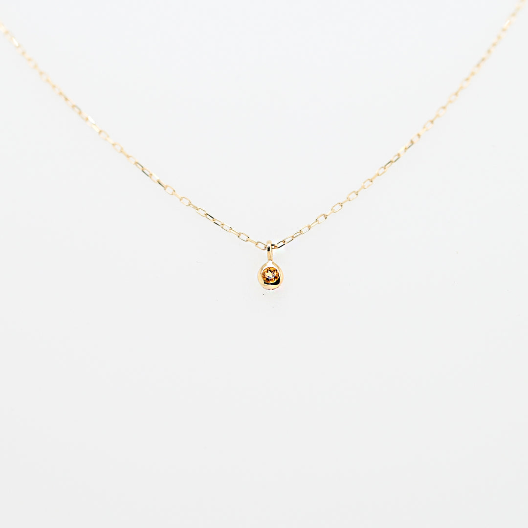 11月誕生石ネックレス シトリン【K10YG】