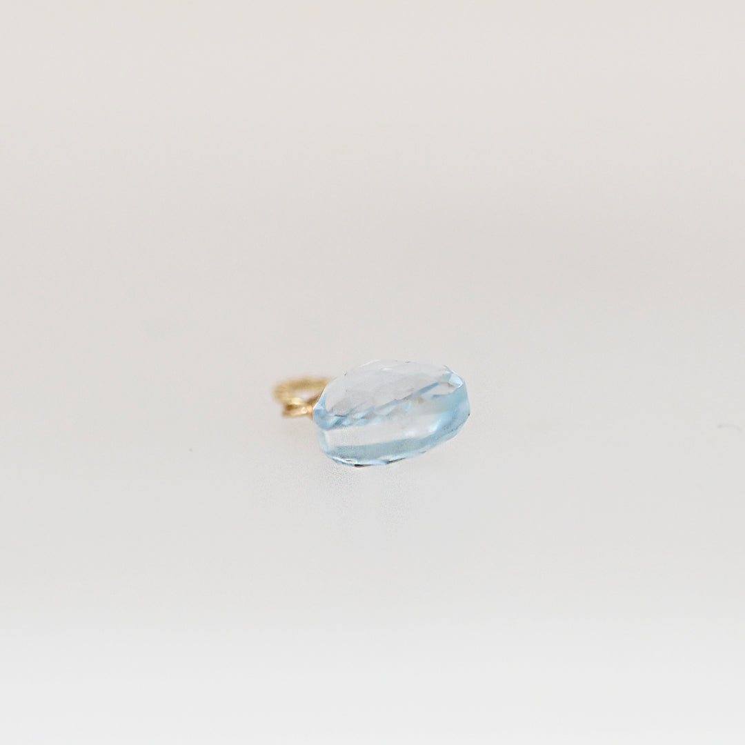 【数量限定】ブルートパーズ マロン型 チャーム【K10YG】25ss