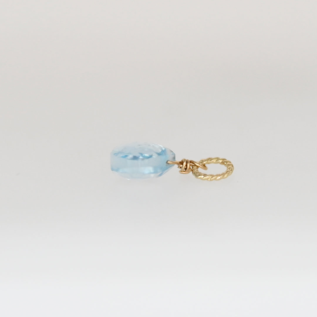 【数量限定】ブルートパーズ マロン型 チャーム【K10YG】25ss