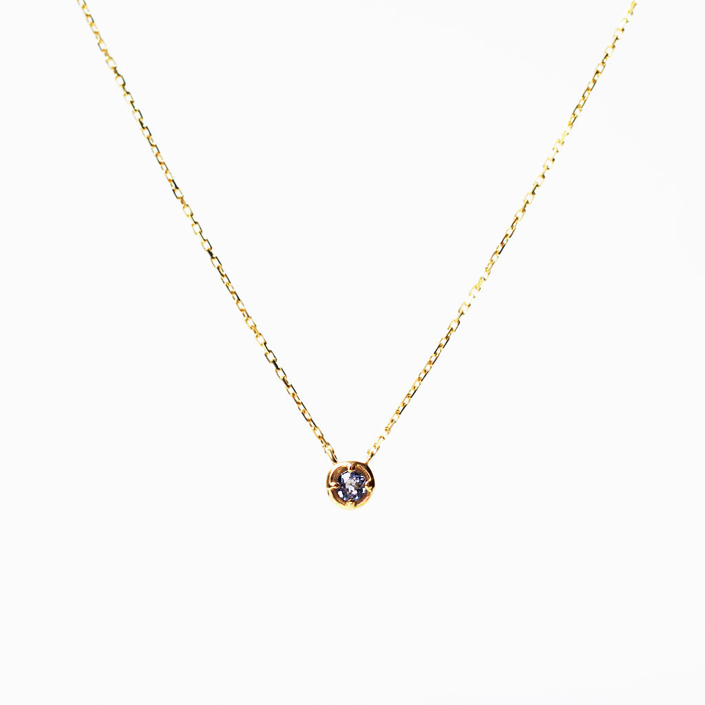 バースデーネックレス カヌレ 12月 タンザナイト【K10YG】