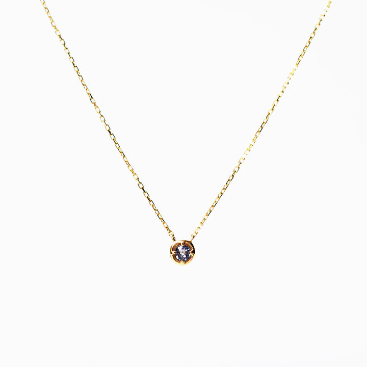 バースデーネックレス カヌレ 12月 タンザナイト【K10YG】