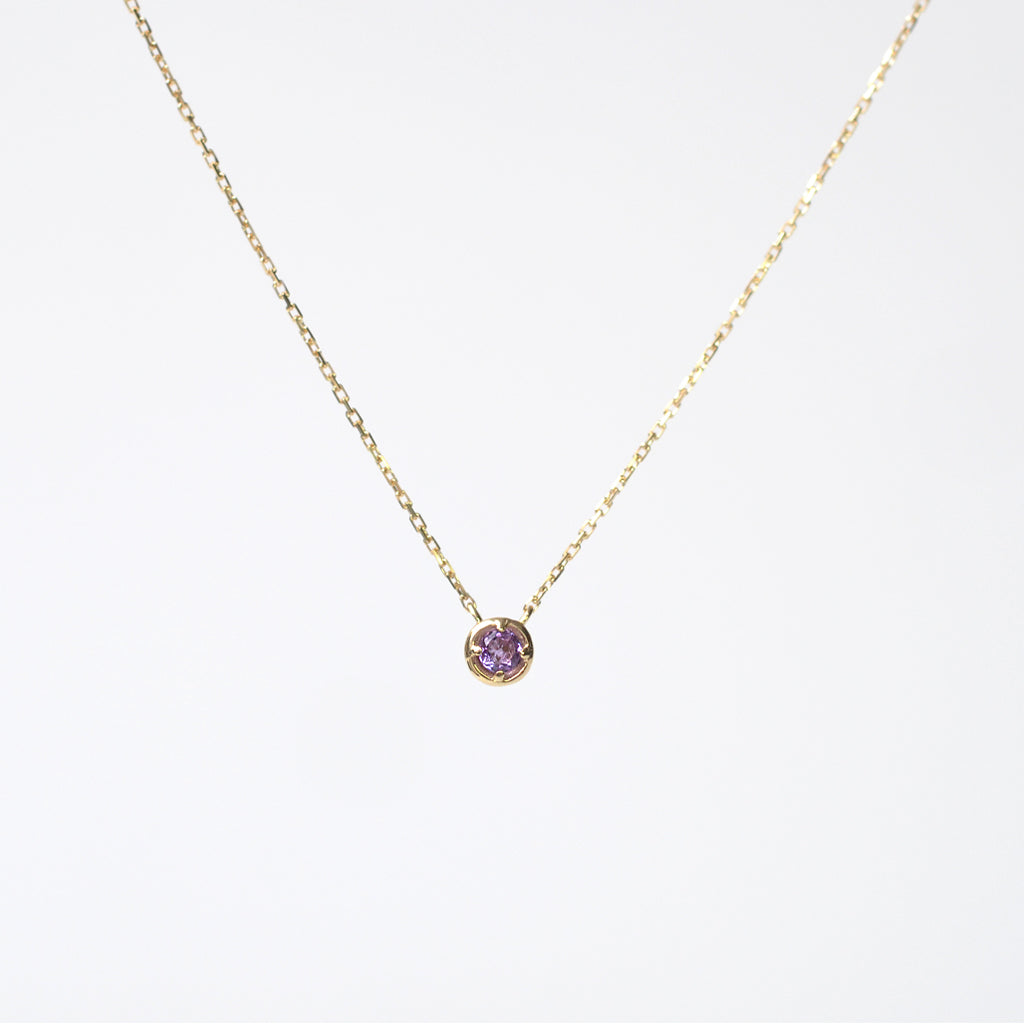 バースデーネックレス カヌレ 2月 アメジスト【K10YG】