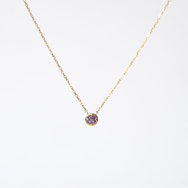 バースデーネックレス カヌレ 2月 アメジスト【K10YG】