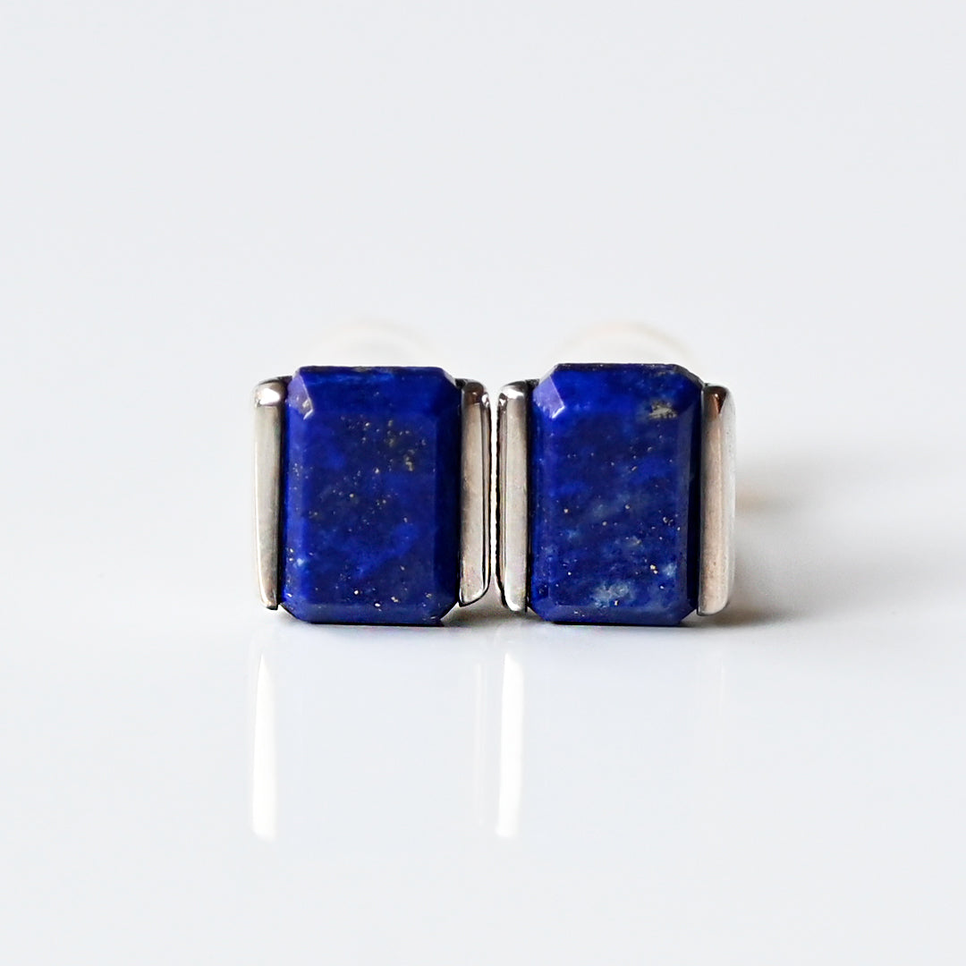 Talat  Than-sa-mǎi  ラピスラズリ シグネットピアス【SV925】25ss
