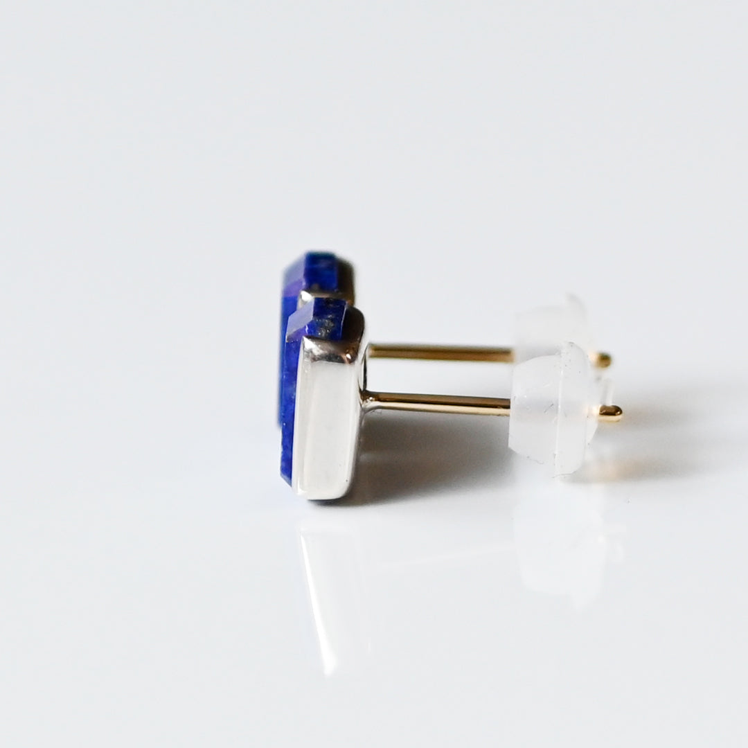 Talat  Than-sa-mǎi  ラピスラズリ シグネットピアス【SV925】25ss