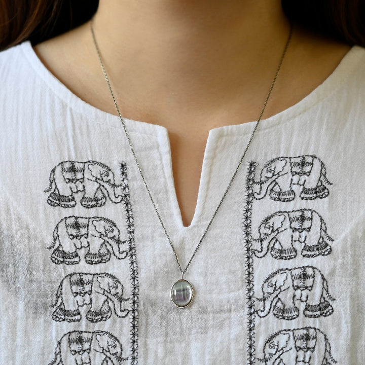 【数量限定】Talat Rʉaŋ フローライトトリプレットストーン ペンダントトップ【SV925】25ss