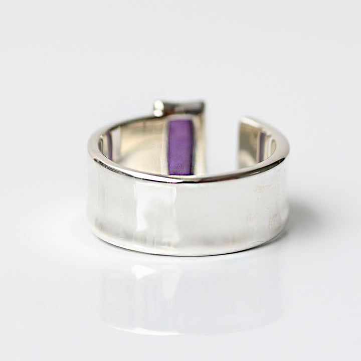 Talat  Than-sa-mǎi  アメジスト カフリング【SV925】25ss