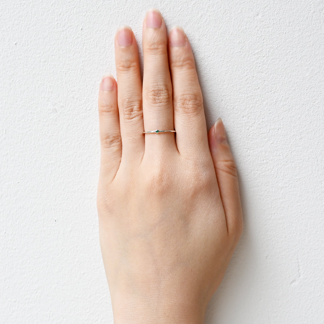 Talat 5月誕生石リング エメラルド【 SV925 】