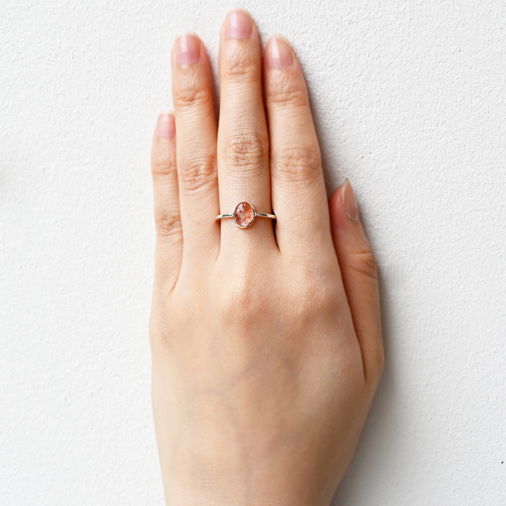 【数量限定】Talat Sabaai ストロベリーサンストーンリング【SV925】25ss