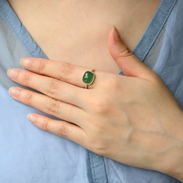 【数量限定】Talat Sabaai グリーンクォーツリング 【SV925】25ss