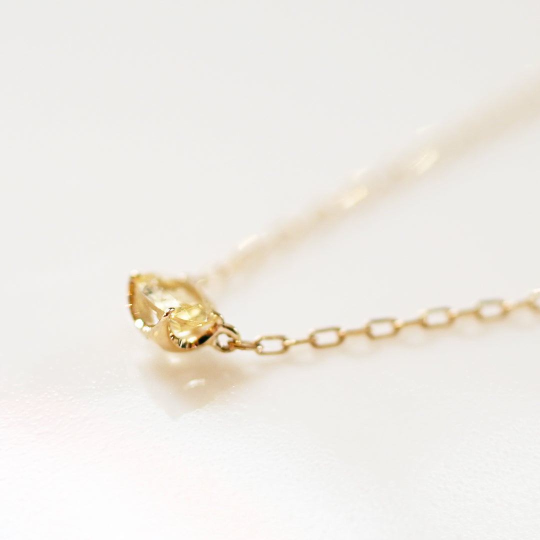 1点物・イエローダンビュライトネックレス【K10YG】25ss