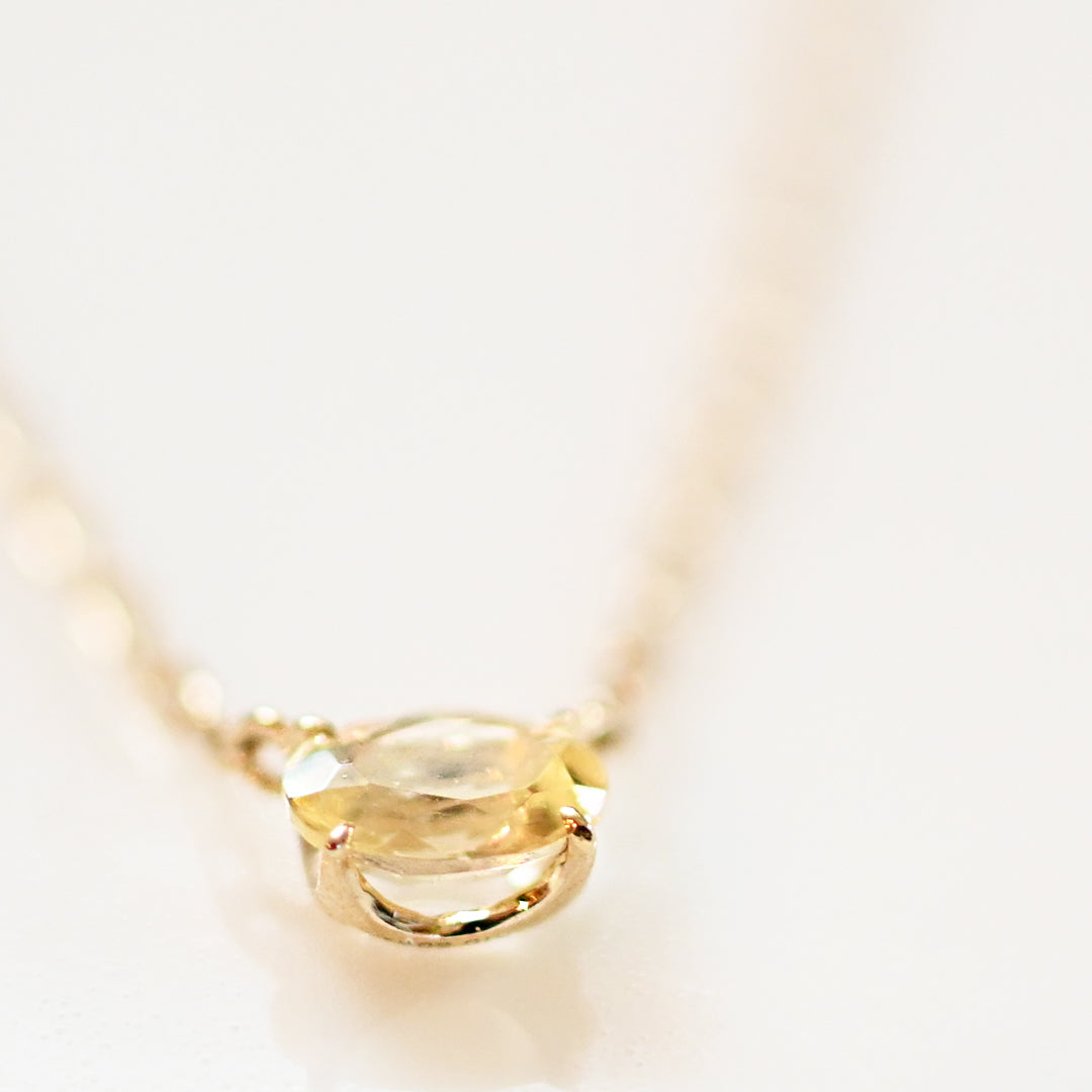 1点物・イエローダンビュライトネックレス【K10YG】25ss