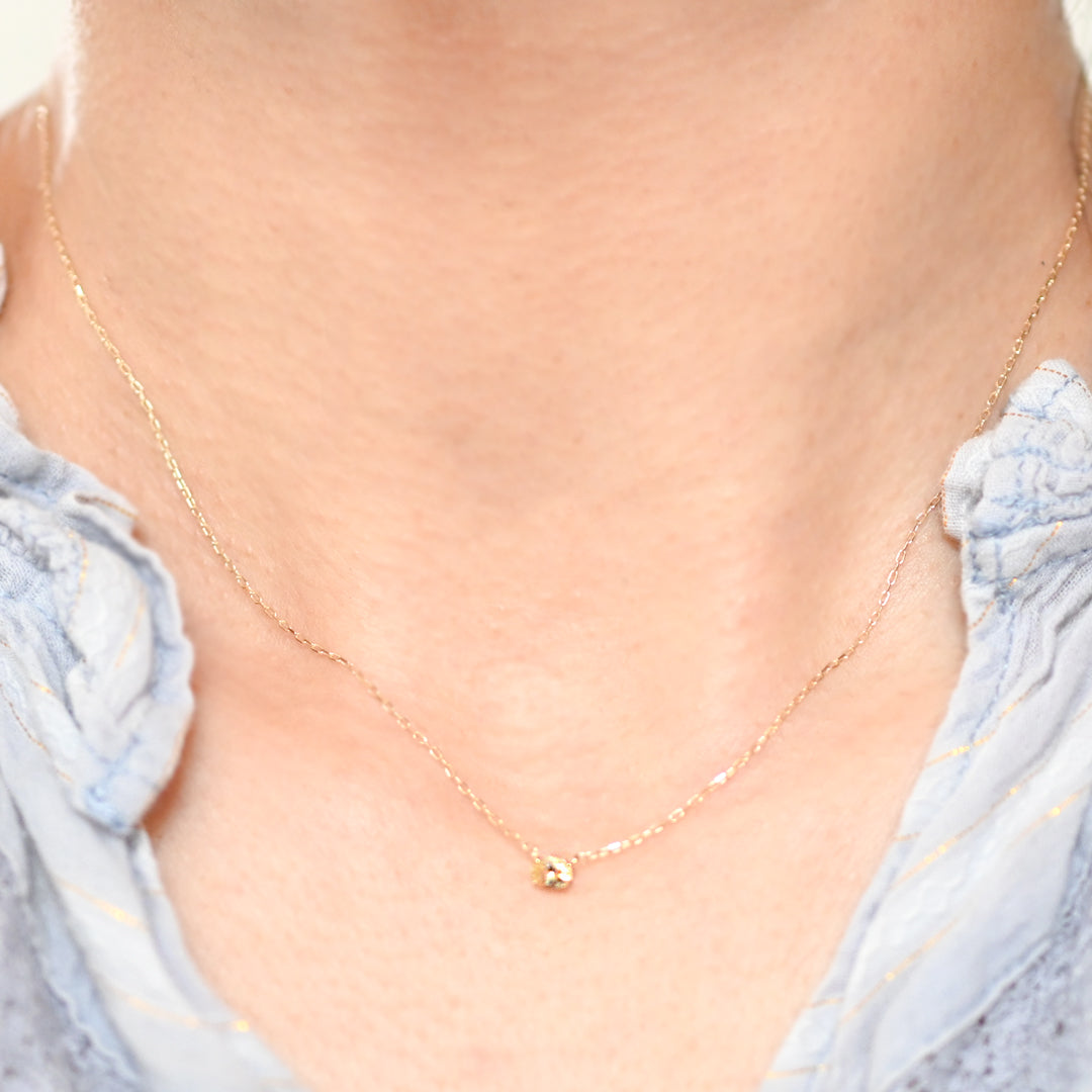 1点物・イエローダンビュライトネックレス【K10YG】25ss