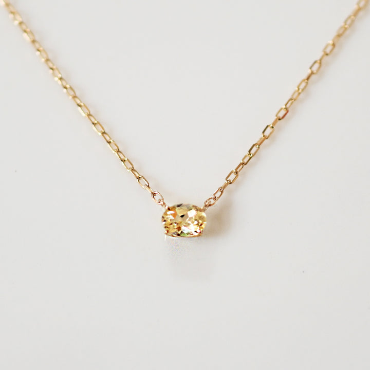 1点物・イエローダンビュライトネックレス【K10YG】25ss