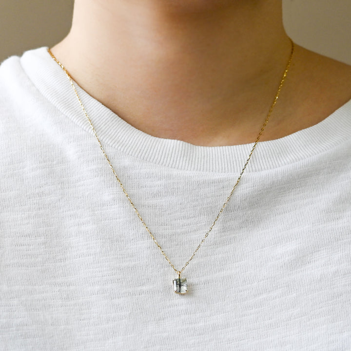 数量限定ブルートルマリンインクォーツペンダントトップ①【K10YG】25ss