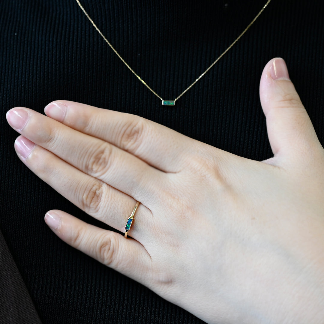 オーロラ・シナジーコレクション・リング(S)【K10YG】25AW