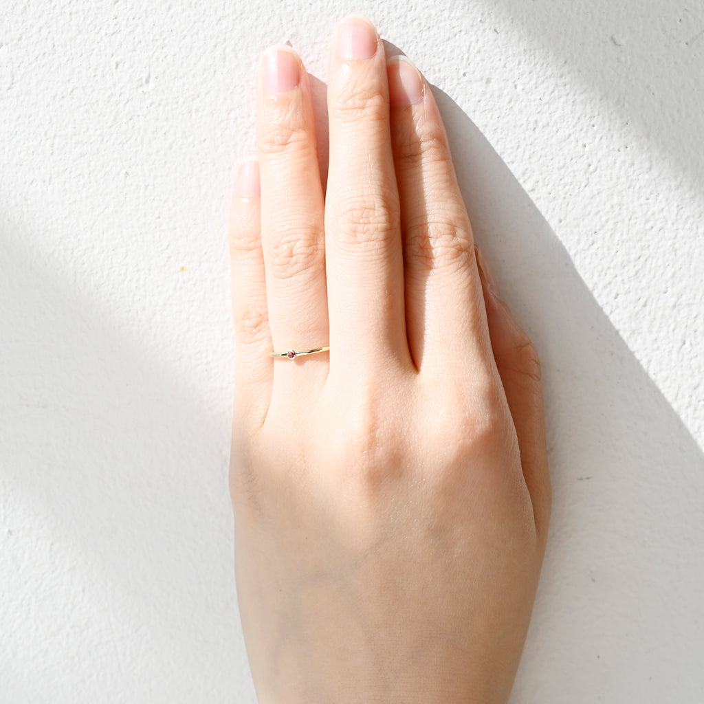 10月誕生石リング ピンクトルマリン