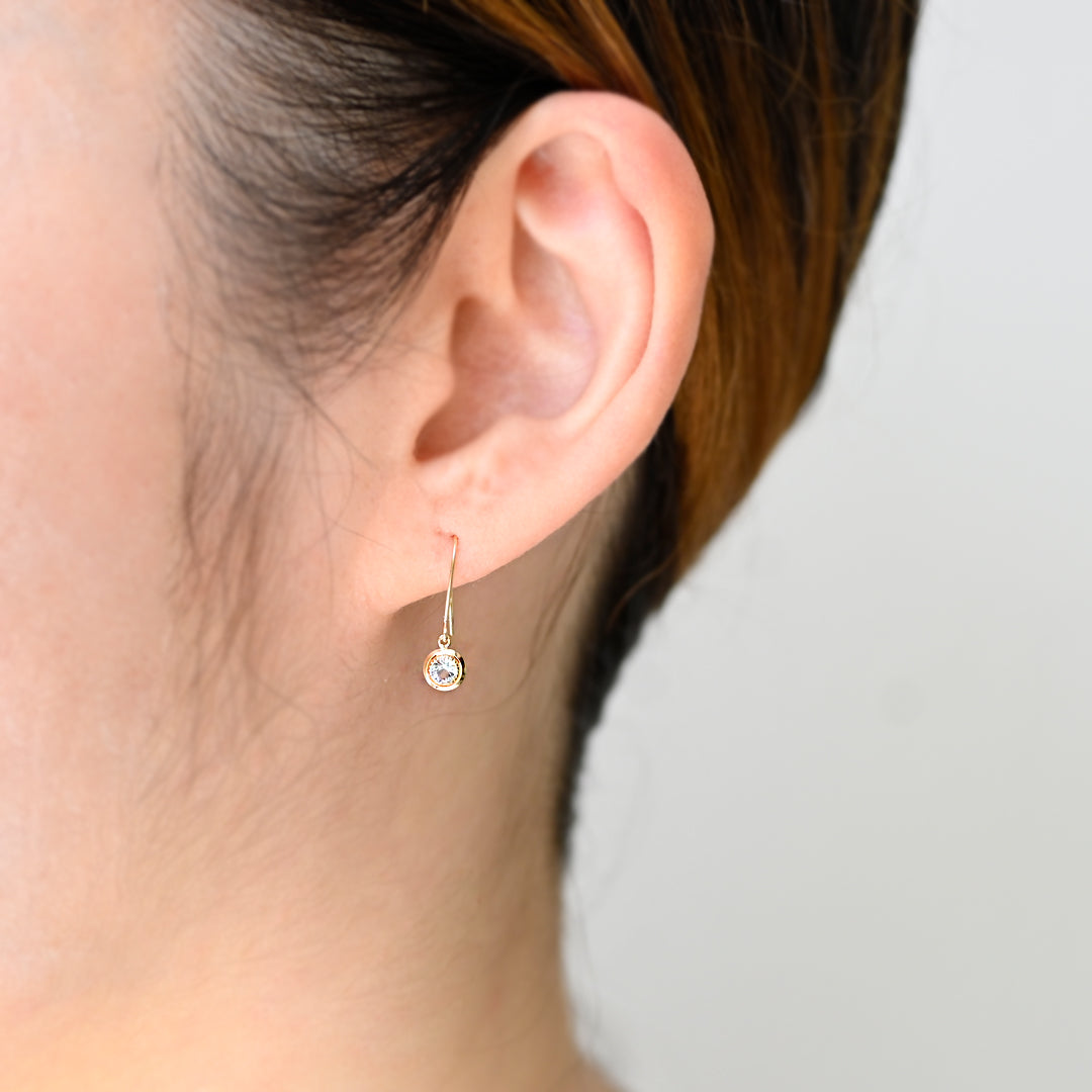 天然石スイングピアス【K10YG】25ss