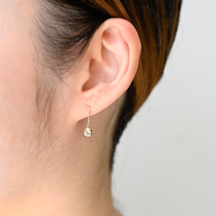 天然石スイングピアス【K10YG】25ss