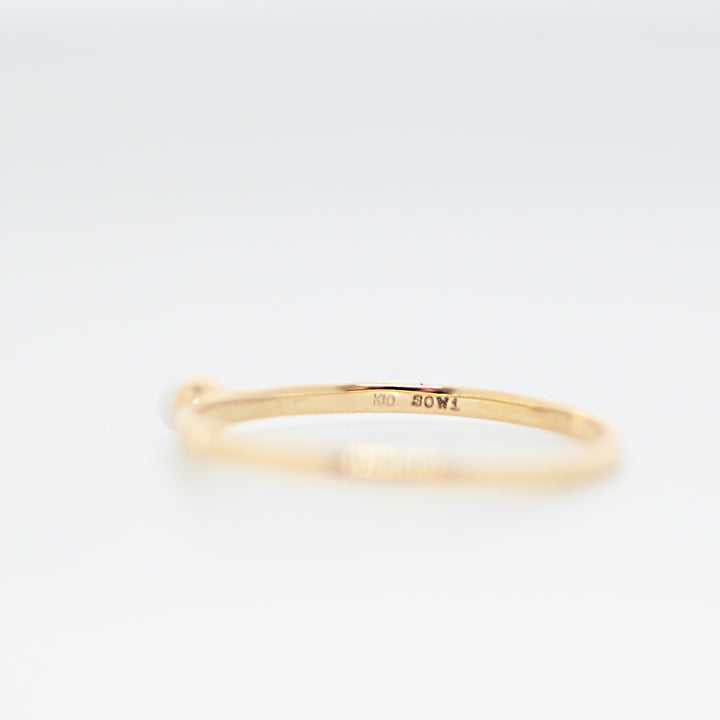 パール ミル打ちリング【K10YG】25ss