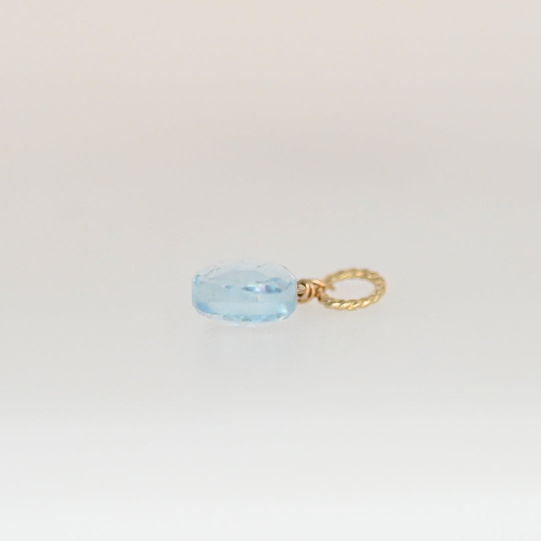 【数量限定】ブルートパーズ マロン型 チャーム【K10YG】25ss