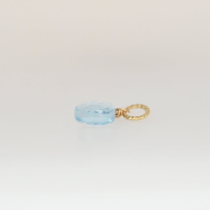 【数量限定】ブルートパーズ マロン型 チャーム【K10YG】25ss