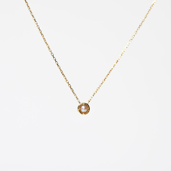 バースデーネックレス カヌレ 6月 パール【K10YG】