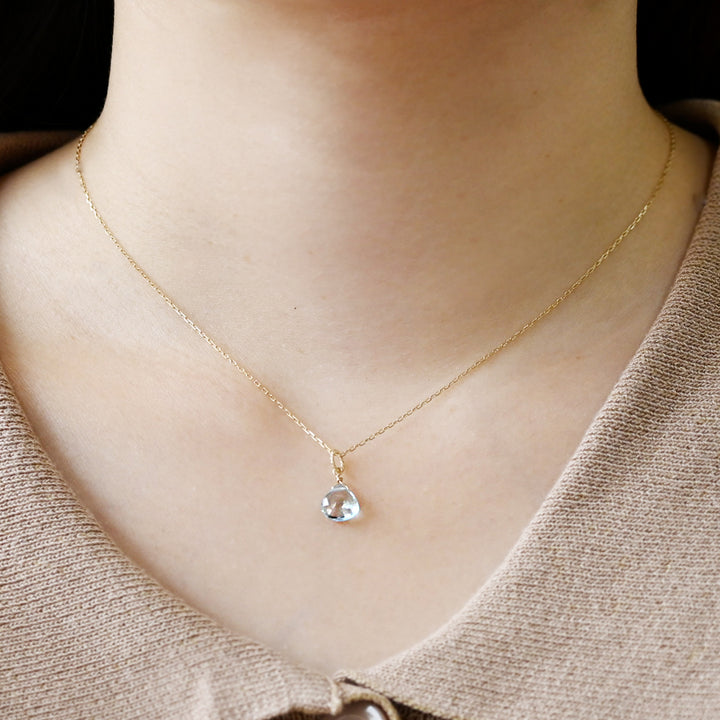 【数量限定】ブルートパーズ マロン型 チャーム【K10YG】25ss