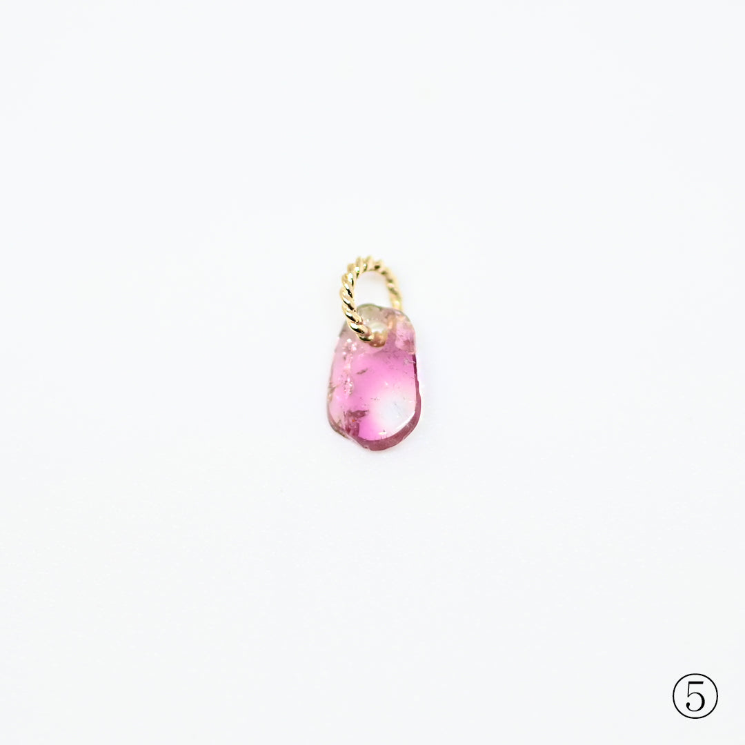 1点物 バイカラートルマリン原石 チャーム 25AW