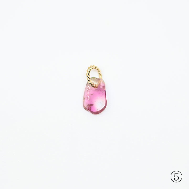 1点物 バイカラートルマリン原石 チャーム 25AW