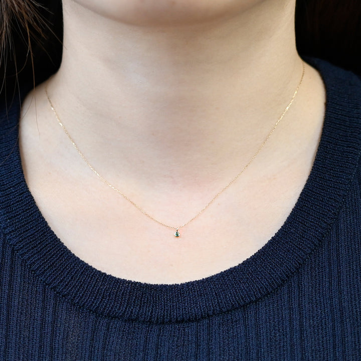 5月誕生石ネックレス エメラルド【K10YG】