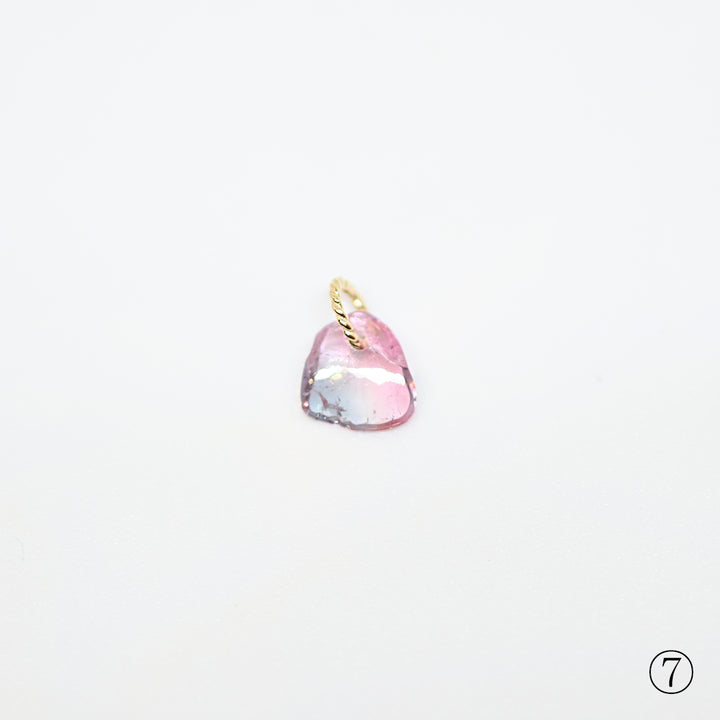 1点物 バイカラートルマリン原石 チャーム 25AW