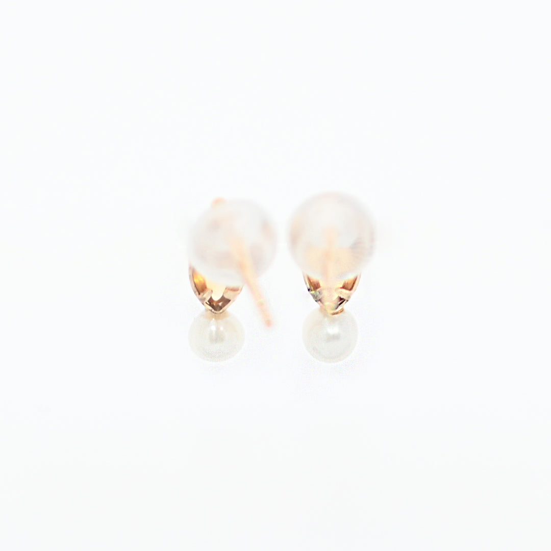 天然石&パールピアス【K10YG】25ss