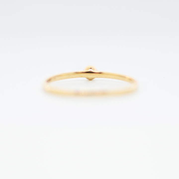 パール ミル打ちリング【K10YG】25ss