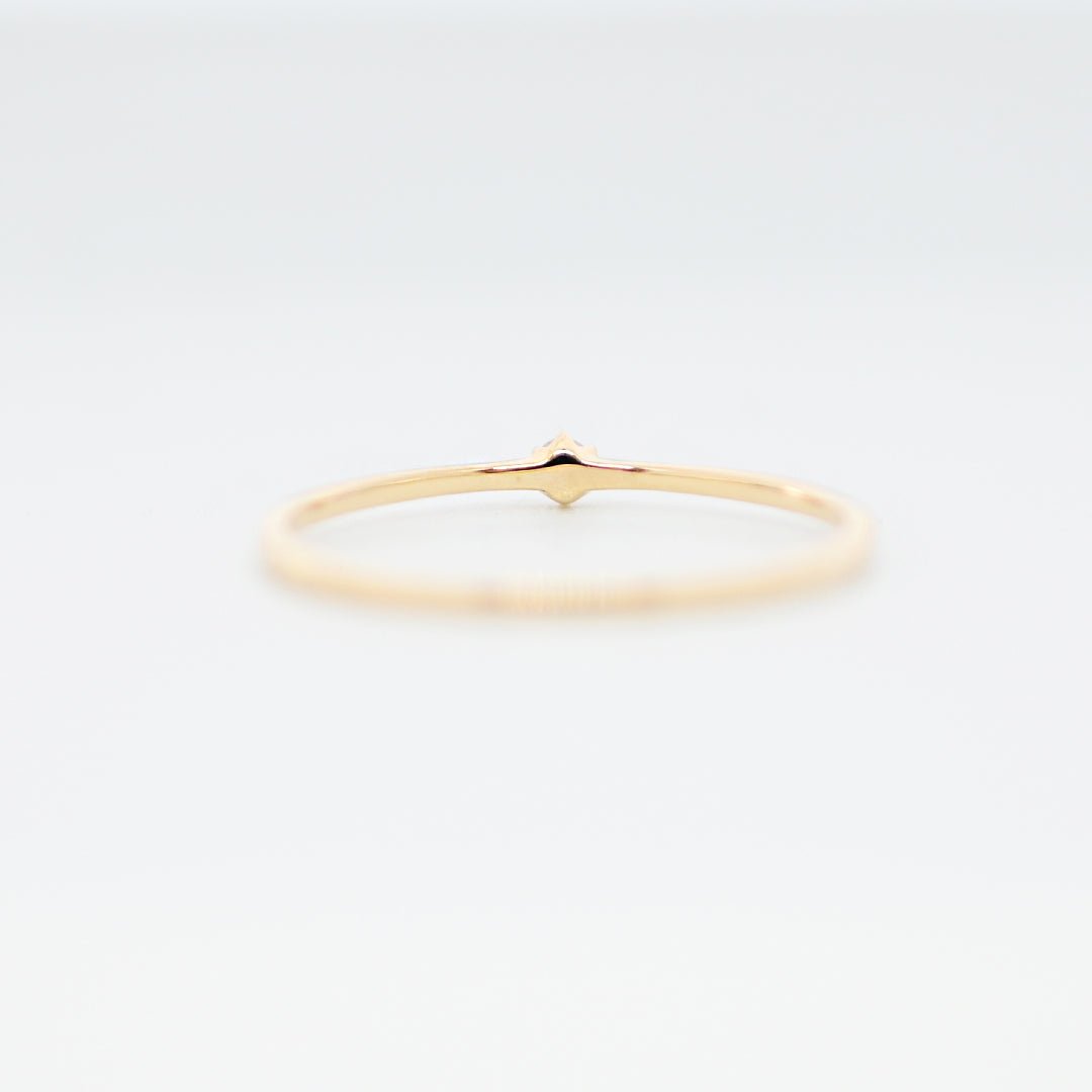 一粒ダイヤのシンプルリング【K10YG】25ss