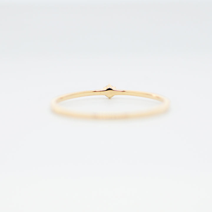 一粒ダイヤのシンプルリング【K10YG】25ss