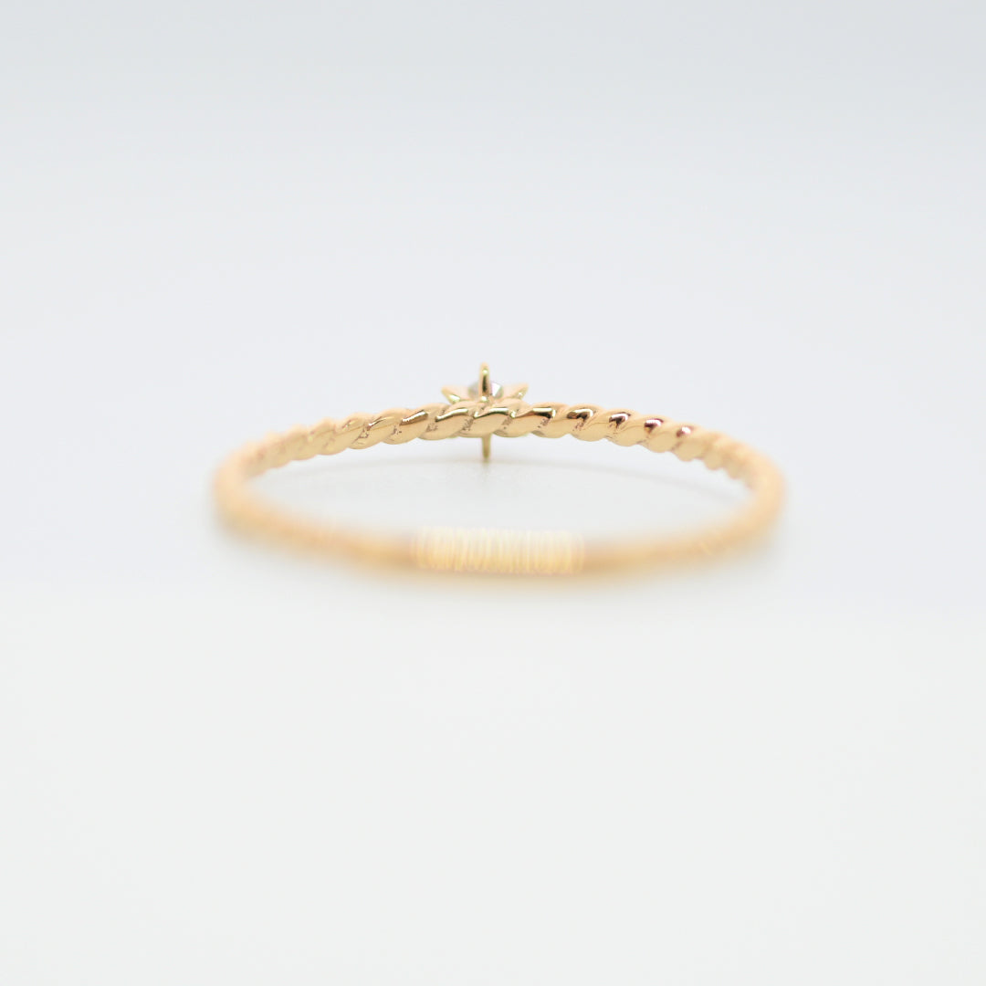 ダイヤモンドツイストリング【K10YG】25ss