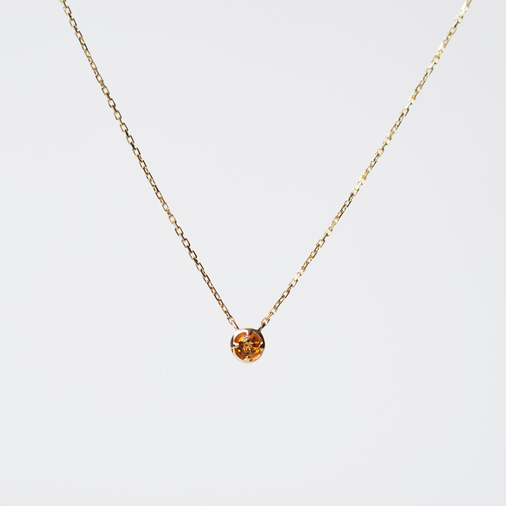 バースデーネックレス カヌレ 11月 シトリン【K10YG】