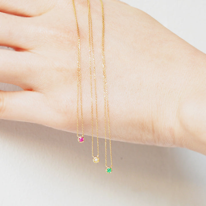 バースデーネックレス カヌレ 2月 アメジスト【K10YG】