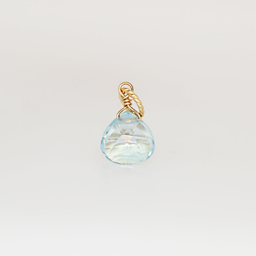 【数量限定】ブルートパーズ マロン型 チャーム【K10YG】25ss