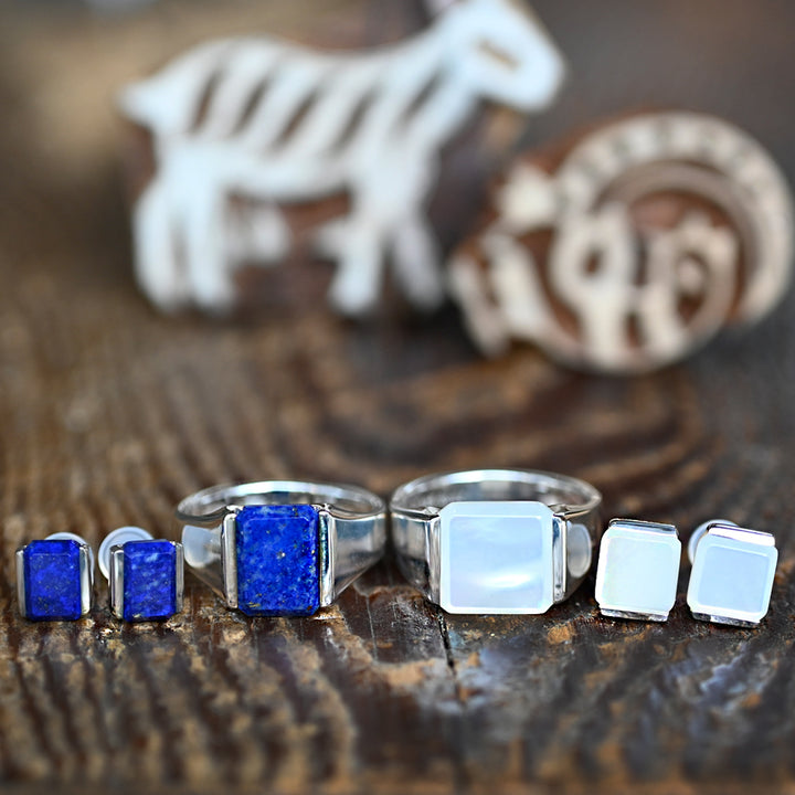 Talat  Than-sa-mǎi  マザーオブパール シグネットピアス【SV925】25ss