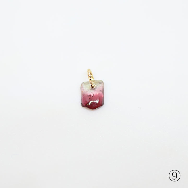 1点物 バイカラートルマリン原石 チャーム 25AW