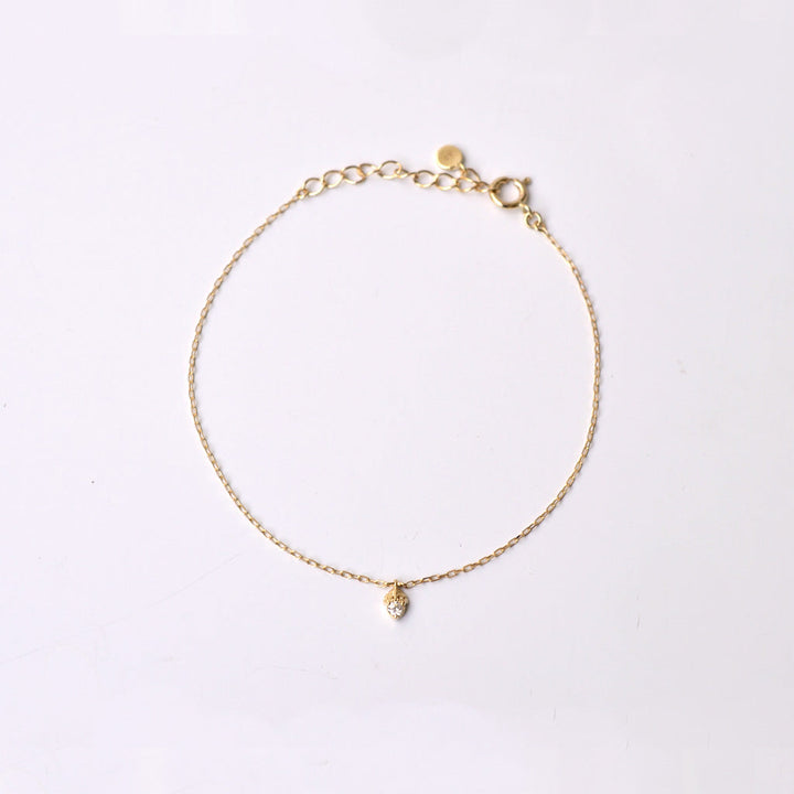 幸せを運ぶもの・ダイヤモンドブレスレット・どんぐり【K10YG】