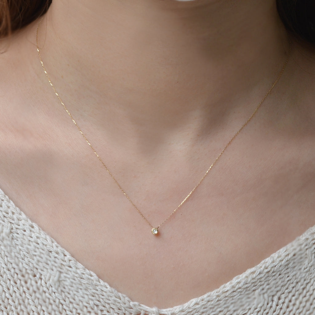 バースデーネックレス カヌレ 3月 アクアマリン【K10YG】