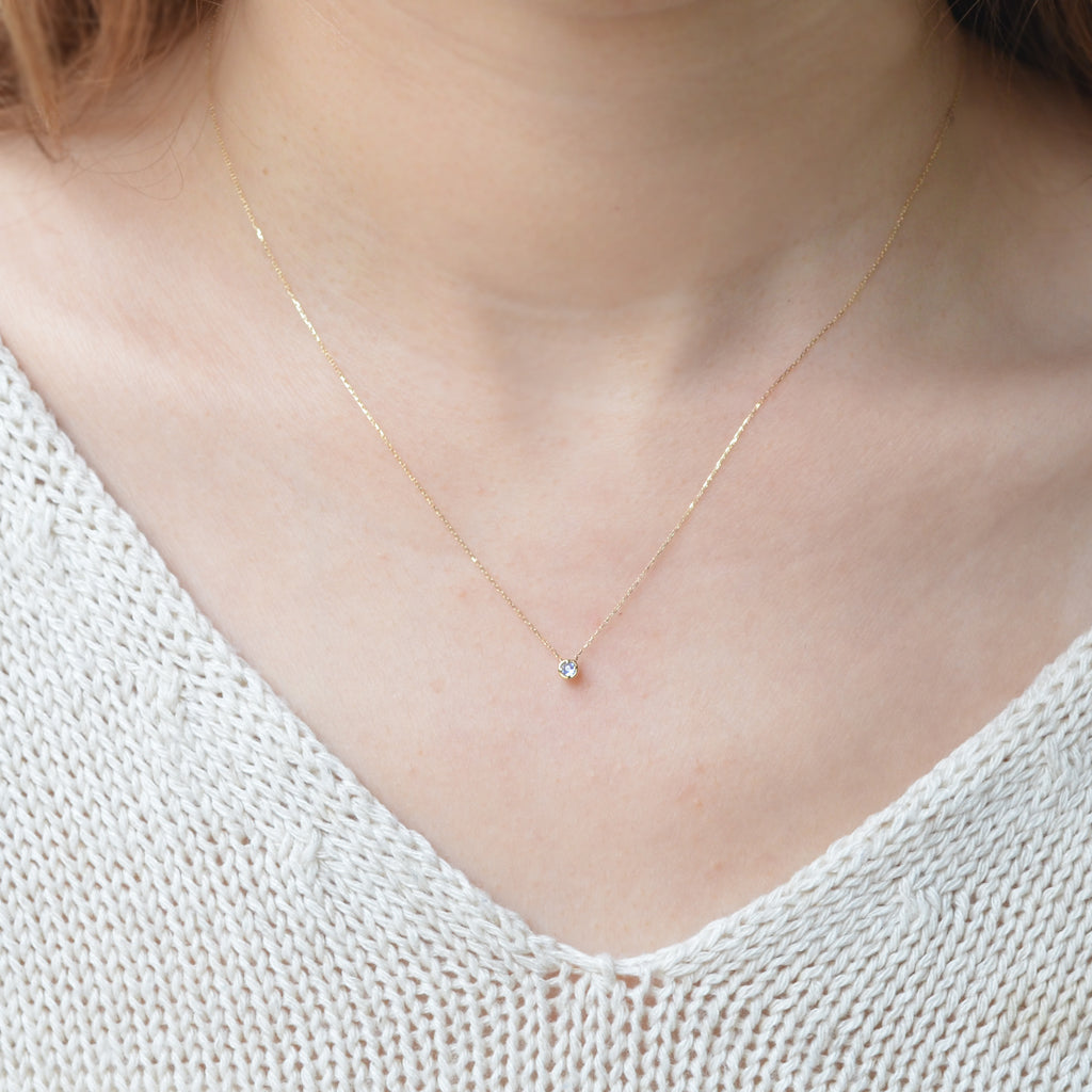 バースデーネックレス カヌレ 12月 タンザナイト【K10YG】