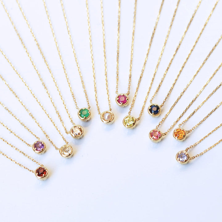 バースデーネックレス カヌレ 9月 サファイア【K10YG】